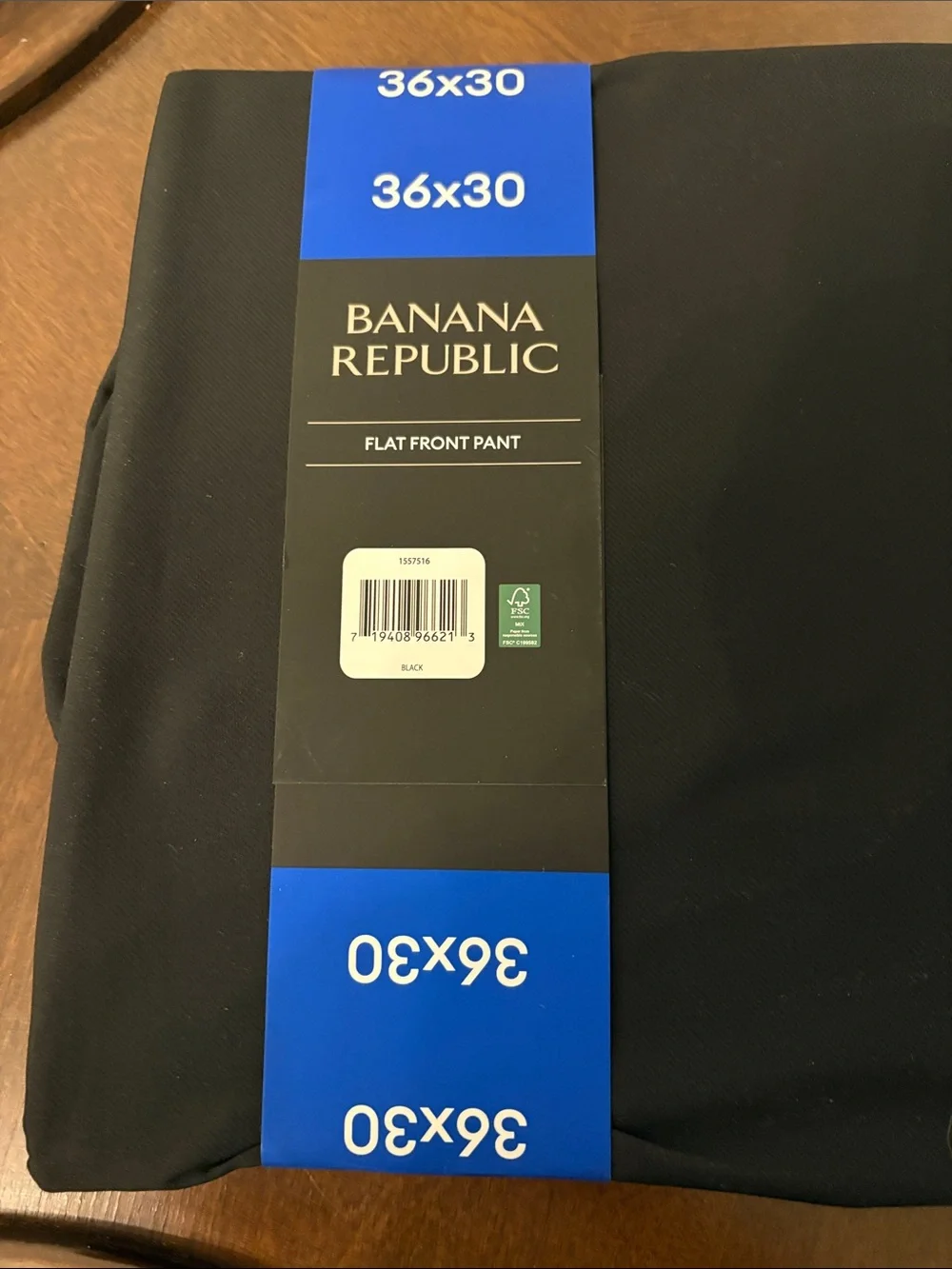 Banana Republic Men's Black Flat Front Chinos-NWTO 36x30